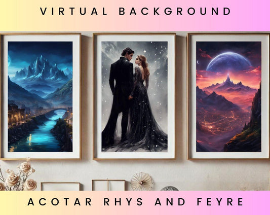 ACOTAR Rhysand Art | Feyre BookTok Backgrounds | OfficePixels